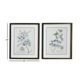 thumbnail image 3 of 20"W, 24"H Blue Floral Shadow Box with Black and Gold Frame, by DecMode (2 Count), 3 of 11