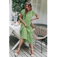 thumbnail image 5 of Fantaslook Dresses for Women Summer Casual Boho Dress Floral Print Ruffle Sleeve Midi Beach Dresses, 5 of 7