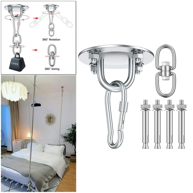 Columpio Macarena 360 degree Soporte de acero inoxidable hasta 500 kg ganchos de techo