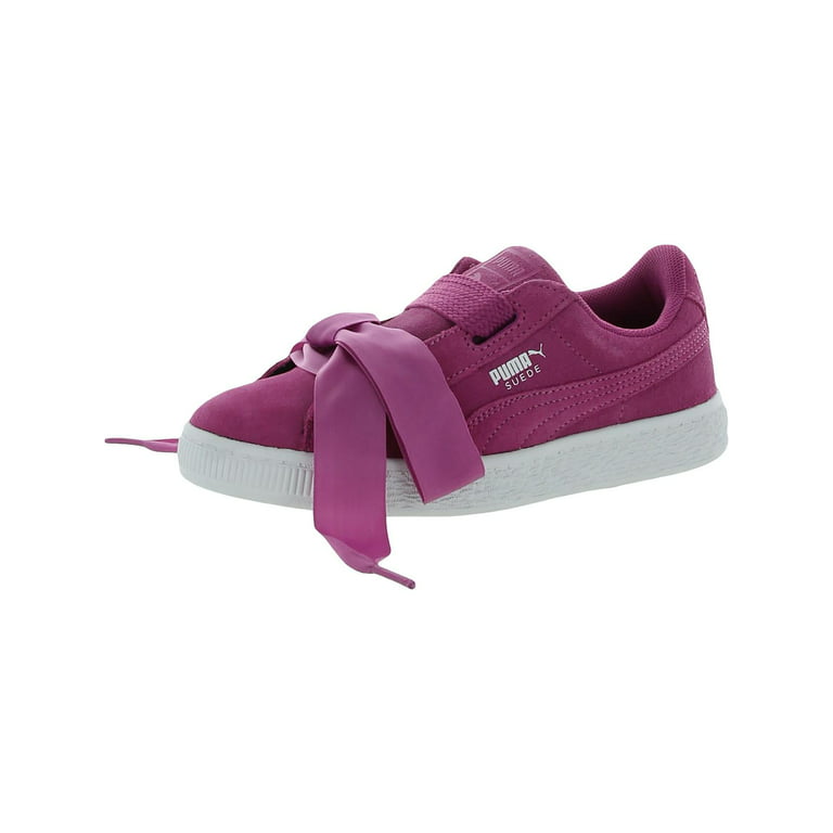 inzet radium ontslaan Puma Girls Suede Heart Fashion Sneakers Purple 13 Medium (B,M) Little Kid -  Walmart.com