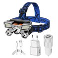 thumbnail image 2 of Linterna de cabeza LED COB recargable por USB 4 modos cargador Ehuebsd de coche adaptador de corriente de enchufe europeo faro para acampar al aire libre envío directo, 2 of 9