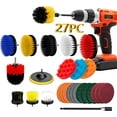 thumbnail image 1 of 27 Piece Drill Brush Attachment Set, Power Scrubber Drill Brush Kit, Scrub Drill Brush Set With Extend Long Attachment, Scrubbing Pads Cleaning Kit For Tile Sealants, Bathtub, Sinks, Floor, Wheels, 1 of 7