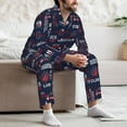 thumbnail image 7 of Sikiie Nautical Style Sailboat Mens Pajama Set, Soft Warm Long Sleeve Sleepwear, Cozy Button-Down Pjs for Men-X-Large, 7 of 7