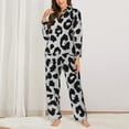 thumbnail image 3 of Bingfone Womens Pajama Sets Similar To Leopard Print Print,Long Sleeve Loungewear Pajamas Set-Large, 3 of 9