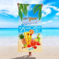 Tupukom Up to 65% Off Beach Towels for Adults Large Size Quick Dry Non-slip Compact Lightweight Colorful Sandproof Bath Towel for Travel Towels Vacation Essentials Lounge Cover Gift