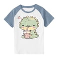 thumbnail image 1 of RXIRUCGD 2025 Vêtements d'Été pour Enfants Tout-Petits Garçons Filles Mode Mignon Col Rond Imprimé Manches Courtes Haut, 1 of 7