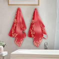 thumbnail image 3 of Coolnut Glittering Swirl Hearts Hand Towels 2 PCS, Valentine Romantic Kitchen Towel Ultra Soft and Highly Absorbent,Decorative Fingertip Face Towel for Bathroom Hotel, 28.3"x14.4", 3 of 5