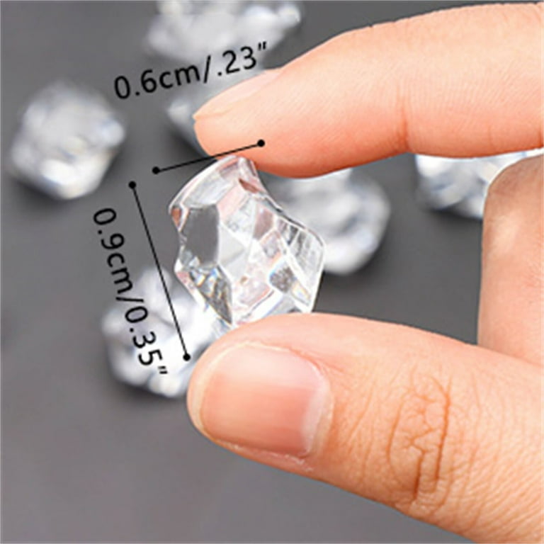 50pcs Fake Plastic Jewels Acrylic Gems Crystals Diamonds Clear Treasure for  Table Scatter Decoration Wedding Display