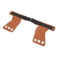 thumbnail image 4 of protectores de palma para gimnasia, de piel sintética, con agarre de tres dedos para dominadas y levantamiento de pesas, color marrón., 4 of 14