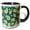 Black/White, variant on 3drose, Image of Paisley Aqua Chartreuse on Teal Toss Pattern, 11oz Mug