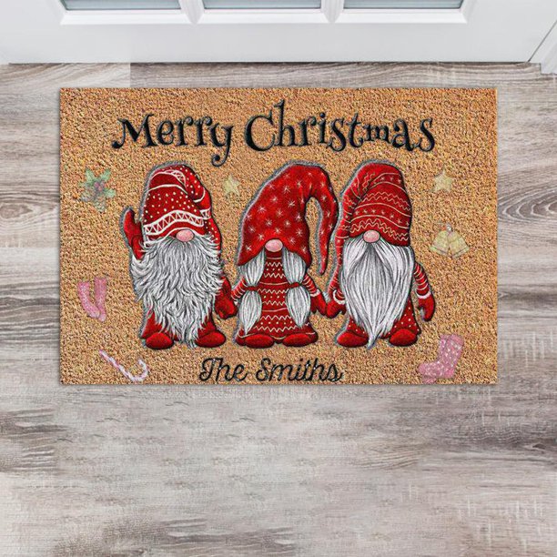 Alfombra de Navidad de , alfombras antideslizantes decorativas s, alfombra, felpudo para interior, exterior, invierno, sue sombrero del del punto Yotijar Pasta Claus Dormat