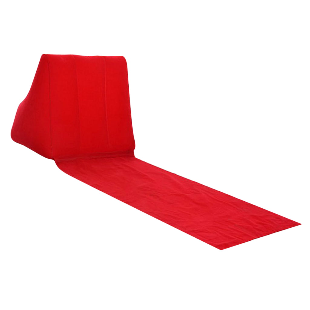 Portable Chill Out Wedge Inflatable Sun Lounger Red 