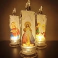 thumbnail image 4 of Velas LED sin llama con oración, decoración religiosa de los santos de Jesús, Nuestra Señora de las Mercedes, 4 of 5