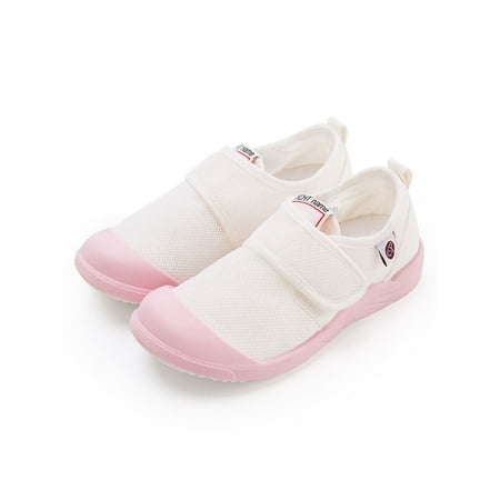 

Woobling Girls Boys Sneakers Ankle Strap Flats Comfort Casual Shoes Sport Walking Shoe Fashion Mary Jane Slip On Lightweight Pink 8C