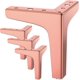 thumbnail image 1 of Juego de 4 patas para muebles que soportan hasta 800 kg, pata de mesa moderna de metal en forma de triángulo de 10 cm, pata de horquilla para muebles para armario, sofá, con 16 tornillos y 4 protector, 1 of 5
