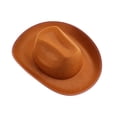 thumbnail image 3 of Jxzom Women Men Cowboy Hat Classic Roll Up Brim Fedora Cowgirl Hat Western Cowboy Hat Stage Performance Hat, 3 of 7