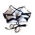 thumbnail image 5 of Victoria's Secret Pink Swim Bikini Top Keyhole Strappy Black Tropical Print Size Large NWT, 5 of 5