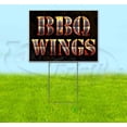 thumbnail image 1 of Bbq Wings (18" x 24") Yard Sign, Includes Metal Step Stake, 1 of 6