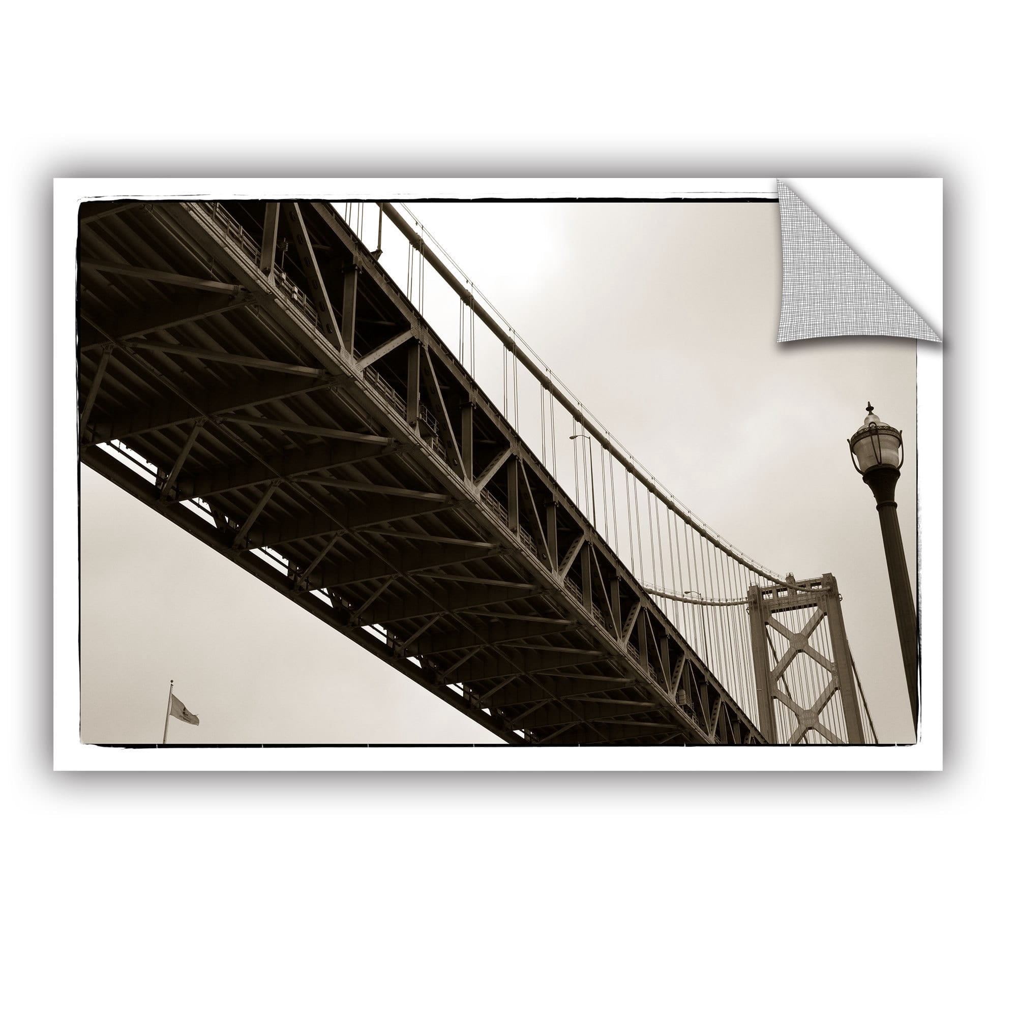 ArtWall Kevin Calkins "Bay Bridge and Lightpole" Art Appeals Removable Wall Art