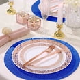 thumbnail image 6 of BalsaCircle 6 Royal Blue 13" Round Glitter Faux Leather Table PLacemats, 6 of 8