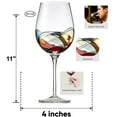 thumbnail image 3 of Red Wine Glasses Set of 2, Unique Hand Painted Wine Glasses, Drinkware Essentials, 11"H , 28oz Wine Lover Jumbo Wine Glass, Glassware Gifts Ideas for Women Inspired by the 'Duomo di Milano', 3 of 7