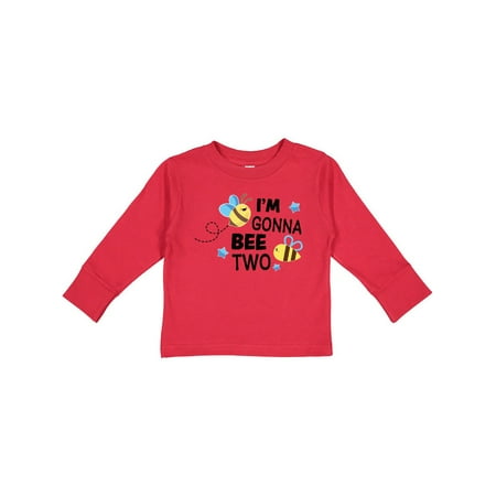 

Inktastic I m Gonna Bee Two with Cute Bees Gift Toddler Boy or Toddler Girl Long Sleeve T-Shirt
