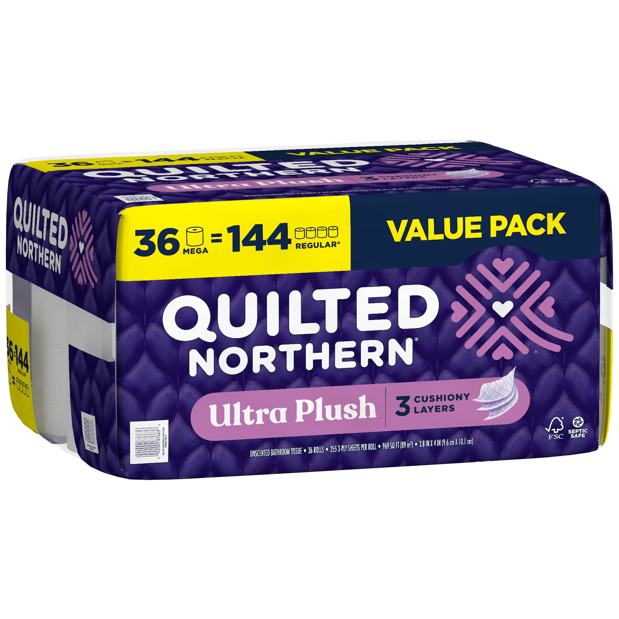 Quilted Northern Ultra Plush 3-Ply Toilet Paper, 36 Mega Rolls