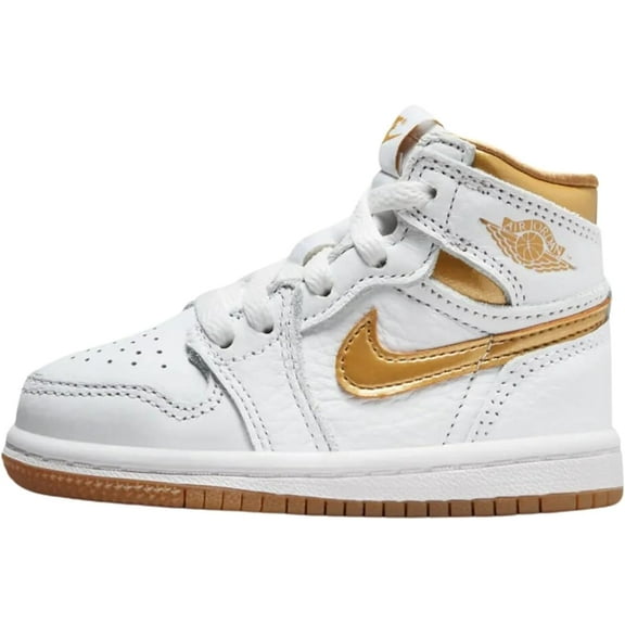 Toddler's Jordan 1 Retro High OG White/Metallic Gold (FD2598 107) - 4