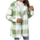 thumbnail image 2 of Chaquetas y abrigos casuales con capucha de manga larga para mujer, chaqueta con capucha a cuadros, cárdigan holgado de felpa de manga larga, blusa para mujer, 2 of 7