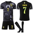 thumbnail image 1 of Vini Jr Football Jersey 2025-2026, Short Sleeve for Kids & Adults with Socks No.7, 1 of 2
