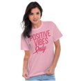 thumbnail image 5 of Breast Cancer Survivor Positive Vibes Women's Graphic T Shirt Tees Brisco Brands L, 5 of 6