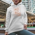 thumbnail image 2 of Mama Word with Some Leopard Print Art, Mother's Day Merch Gift, White Hooded Sweatshirt or Hoodie, Small, 2 of 5