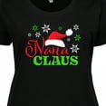 thumbnail image 4 of Inktastic Nana Claus with Christmas Santa Hat and Snowflakes Women's Plus Size T-Shirt, 4 of 5