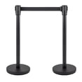 thumbnail image 2 of Ourlova Crowd Control Stanchion Set - 2 Packs with Retractable Belts, 6.5Ft Height, Easy Assembly, Black, for Store Queues, 2 of 7