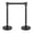 2PCs, variant on MROOBEST 2 Packs Crowd Control Stanchion Set Crowd Control Barriers Black Stanchions with Retractable Belts 6 5Ft with Easy Assembly Height 36 inches for Store Queues