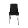 thumbnail image 4 of Contemporary Faux Leather and Metal Dining Chair Set of 2 Black and Chrome, 4 of 5