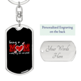 thumbnail image 2 of Being a Mom Makes Me Complete Stainless Steel or 18k Gold Premium Swivel Dog Tag Keychain, 2 of 16