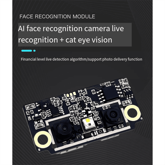 Smart Access Face Recognition Module AI Onboard Binocular Camera with Cat'S-Eye View Live Body Detection