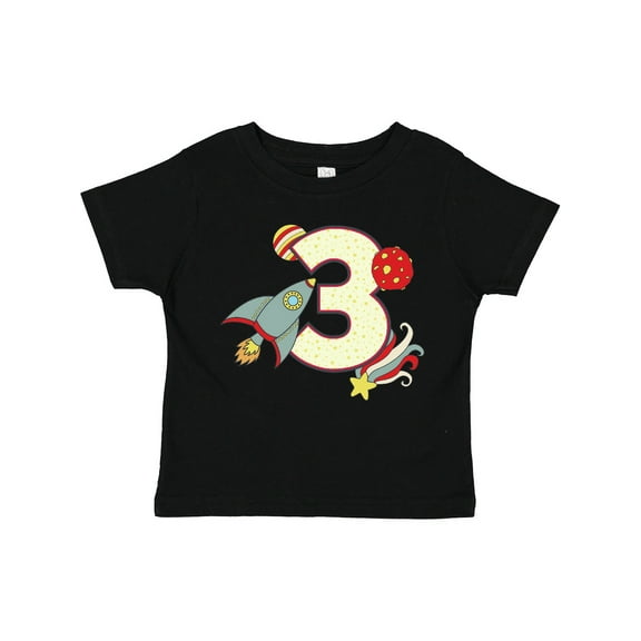 Inktastic 3rd Birthday Outer Space Theme Boys or Girls Toddler T-Shirt