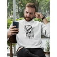 thumbnail image 2 of Jolly Corgi W Santa Hat Sweatshirt Men -Image by Shutterstock, Male Small, 2 of 4
