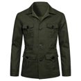 thumbnail image 1 of MKLEKYY Mens Softshell Jacket Men's Linen Casual Suits Lightweight Button and Pocket Sports Coats, 1 of 4