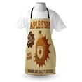 thumbnail image 4 of Retro Apron, Maple Syrup Ad with Grunge Effect Worn out Background with Stripes, Unisex Kitchen Bib with Adjustable Neck for Cooking Gardening, Adult Size, Brown Beige, by Ambesonne, 4 of 4