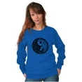 thumbnail image 4 of Floral Yin Yang Symbolic Spiritual Women Crewneck Sweatshirt Brisco Brands L, 4 of 6
