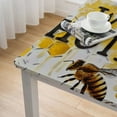 thumbnail image 4 of nygtbtfer  Fitted Tablecloth Elastic Edged Table Cover,Watercolor Sweet Honey Bees Wipeable Table Cloths for Kitchen Dining Party Fit up  Tables,Abstract Yellow Honeycomb Hexagon, 4 of 7