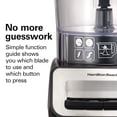 thumbnail image 3 of Hamilton Beach Stack & Snap Food Processor and Vegetable Chopper, Stainless Steel Blades, 14 Cup + 4-Cup Mini Bowls, 3-Speed 500 Watt Motor, Black (7, 3 of 8