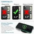 thumbnail image 5 of Dockem iPhone 11 Luxe M2 Wallet Case; Built-in Metal Plate, 2 Card Holder Slots, Green/Grey, 5 of 9