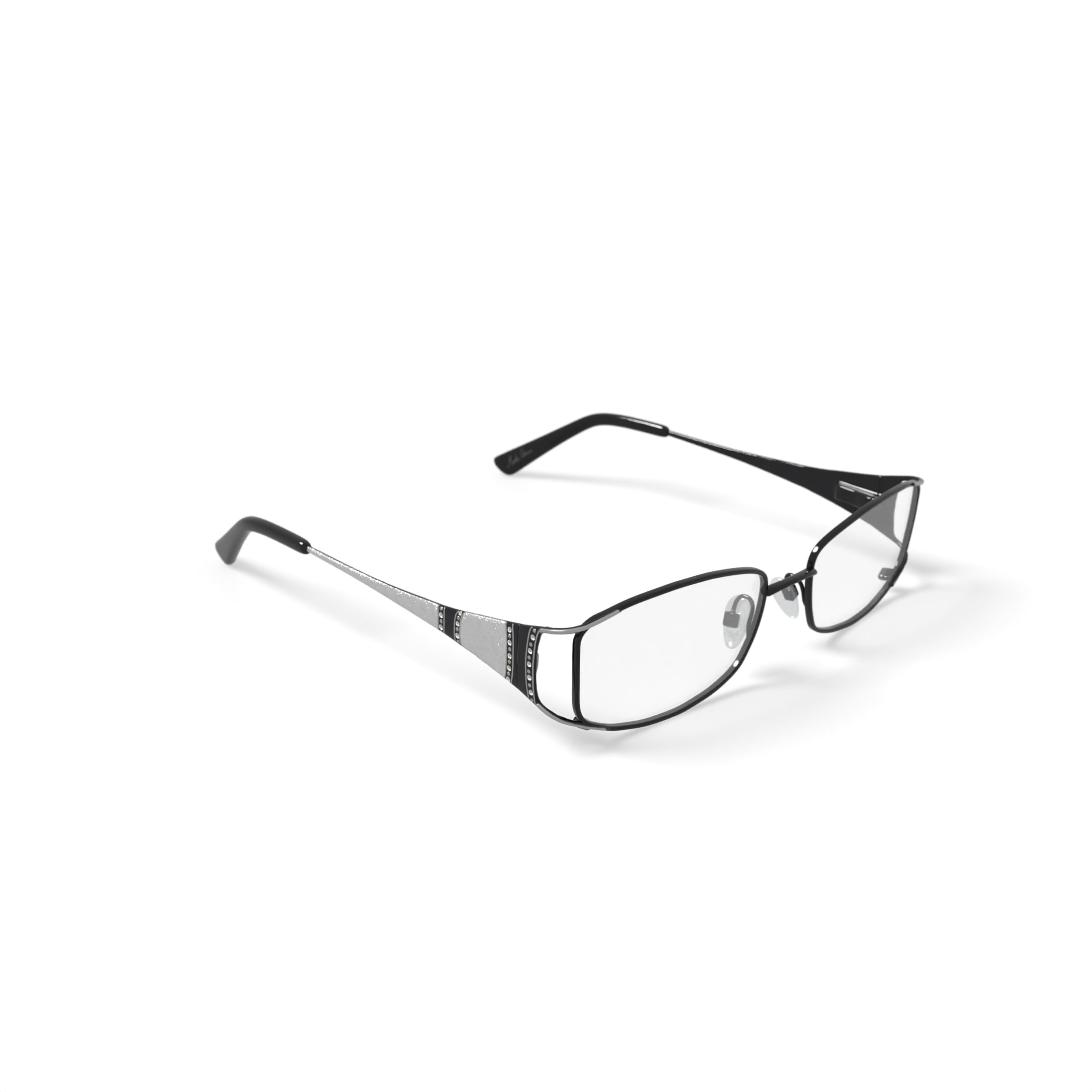 Sophia Loren Women's BR54 Rectangular Prescription Eyeglasses with Case, Black