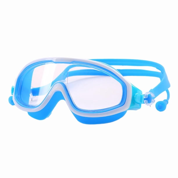 Gafas de natación para niños con tapones para los oídos Gafas de natación para adolescentes Niños de 4 a 14 años Azul