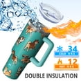 thumbnail image 5 of OBREWU Cartoon Shiba Inu Dog Tumbler with Handle and Lid,Cartoon Shiba Inu Dog 40oz Double Wall Vacuum Insulated Tumbler,Cups Gift for Women and Men, 5 of 7