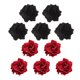 thumbnail image 1 of 10 piezas de pinzas para el pelo con forma de rosa, para playa, para novias y bodas., 1 of 6